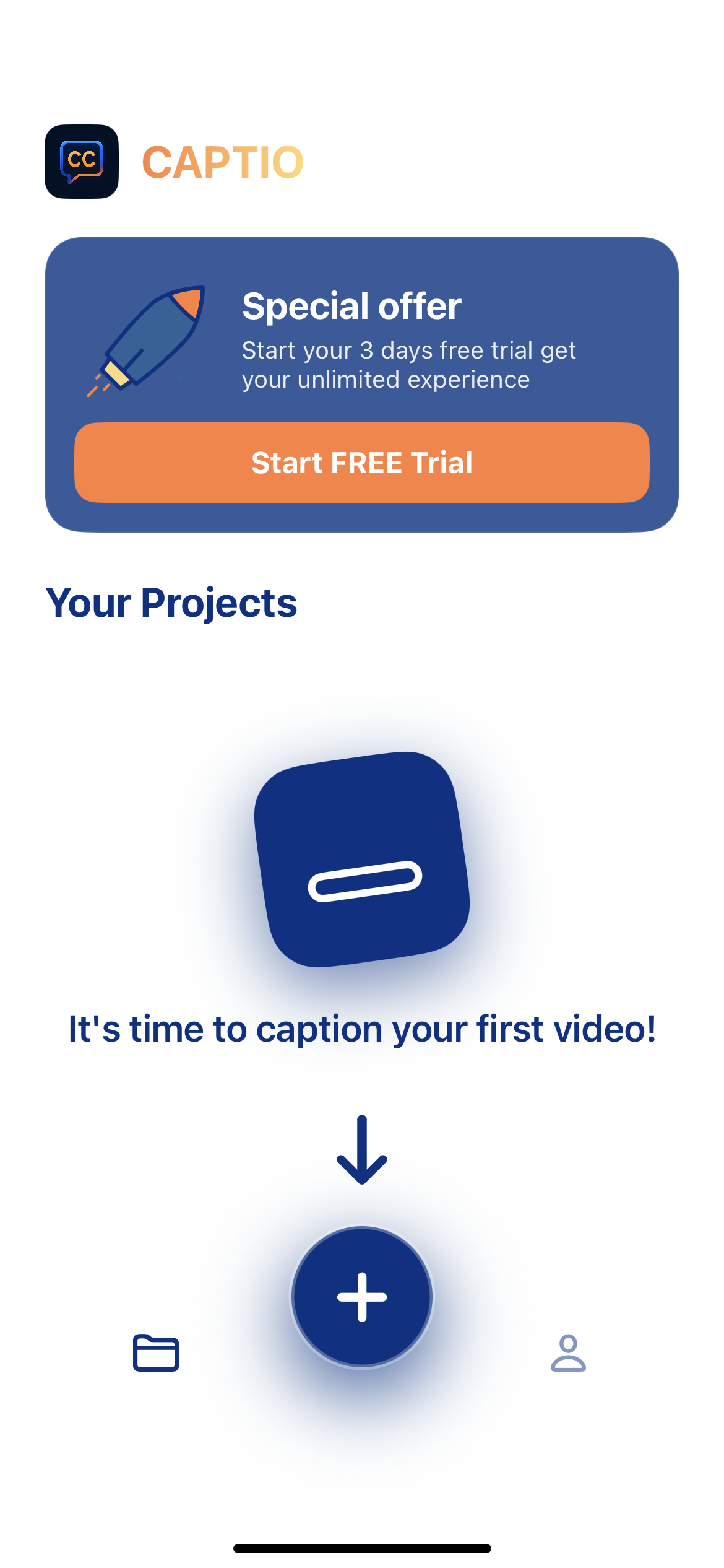 Captio App Screenshot - Video Editor